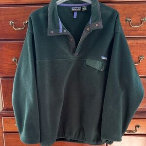 Patagonia Forest Green Snap-T Fleece